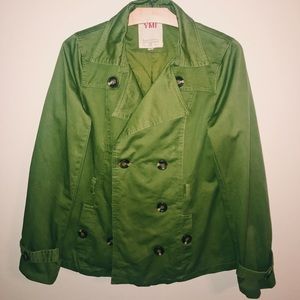 Green Overcoat w/ Brown Buttons